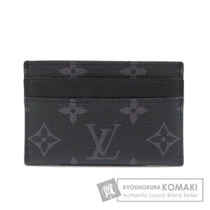 Louis Vuitton Porte Wallet Double Eclipse Black Card Case